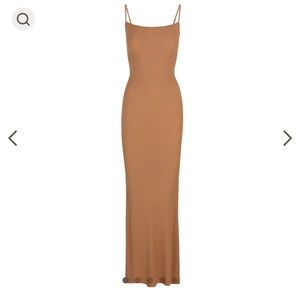 Skims SOFT LOUNGE LONG SLIP DRESS limited edition color Camel sold out new wtags